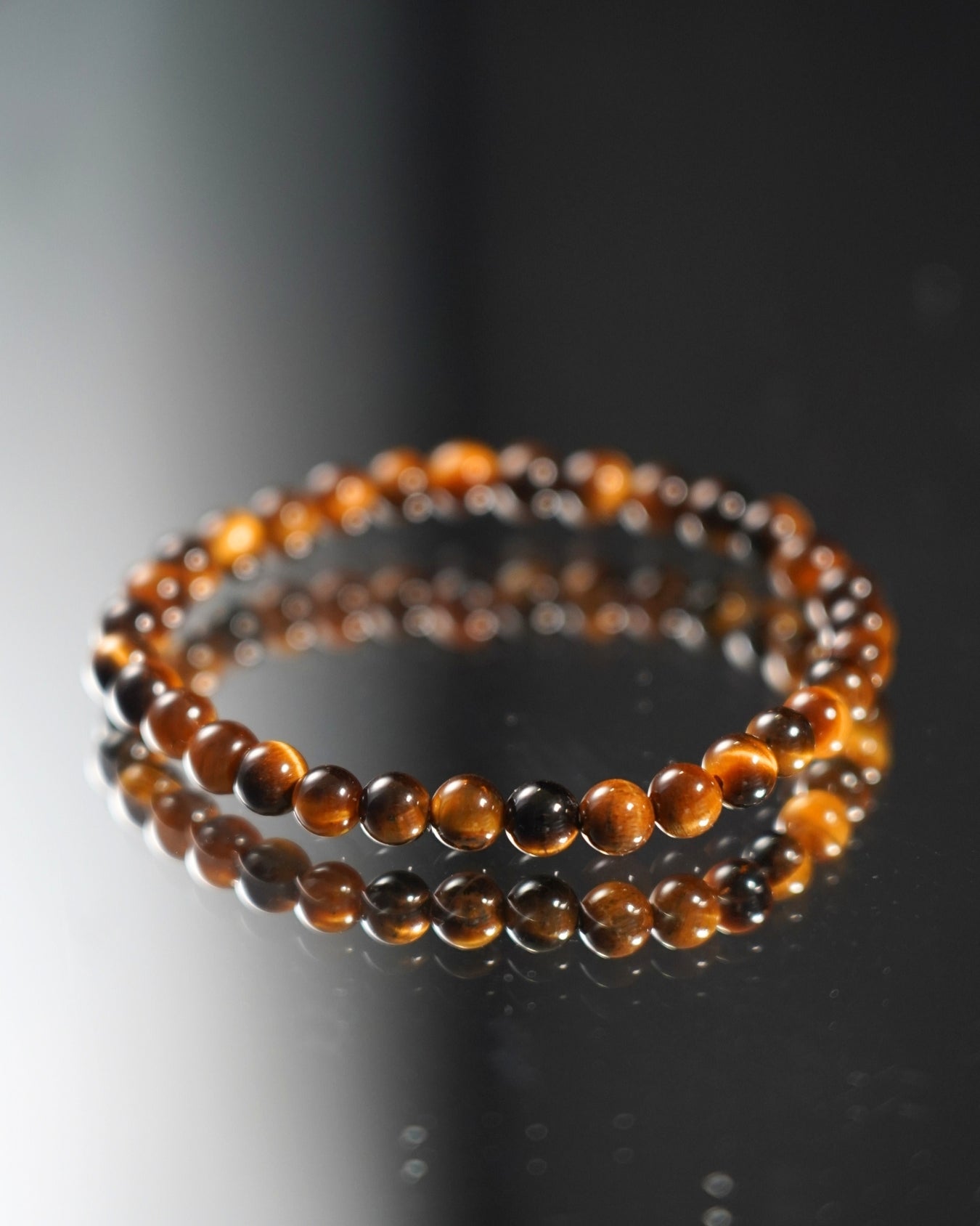 6mm Natural Yellow Tiger’s Eye Beads Smooth Rondelle Beads Bracelet | Solar Plexus Chakra
