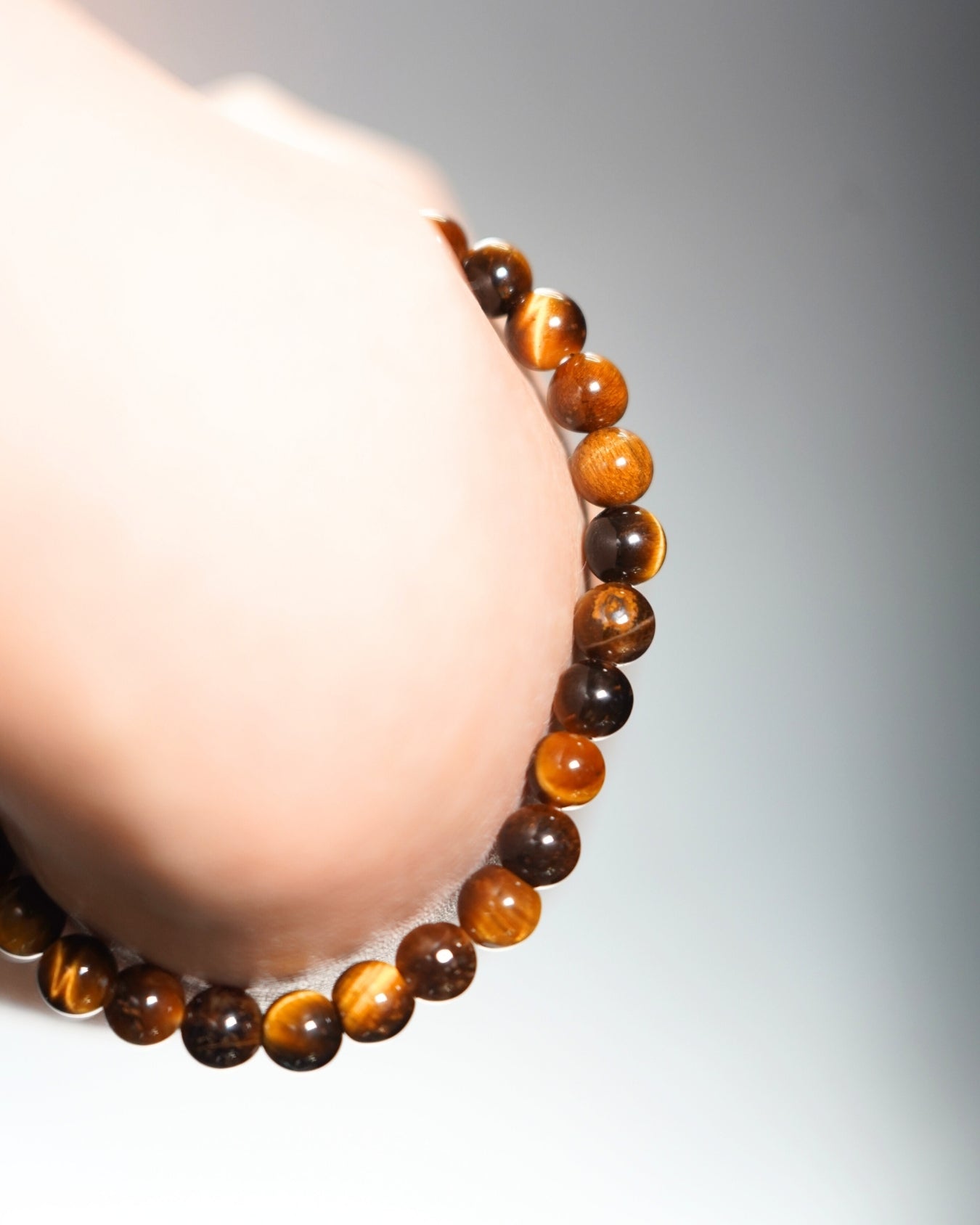 6mm Natural Yellow Tiger’s Eye Beads Smooth Rondelle Beads Bracelet | Solar Plexus Chakra