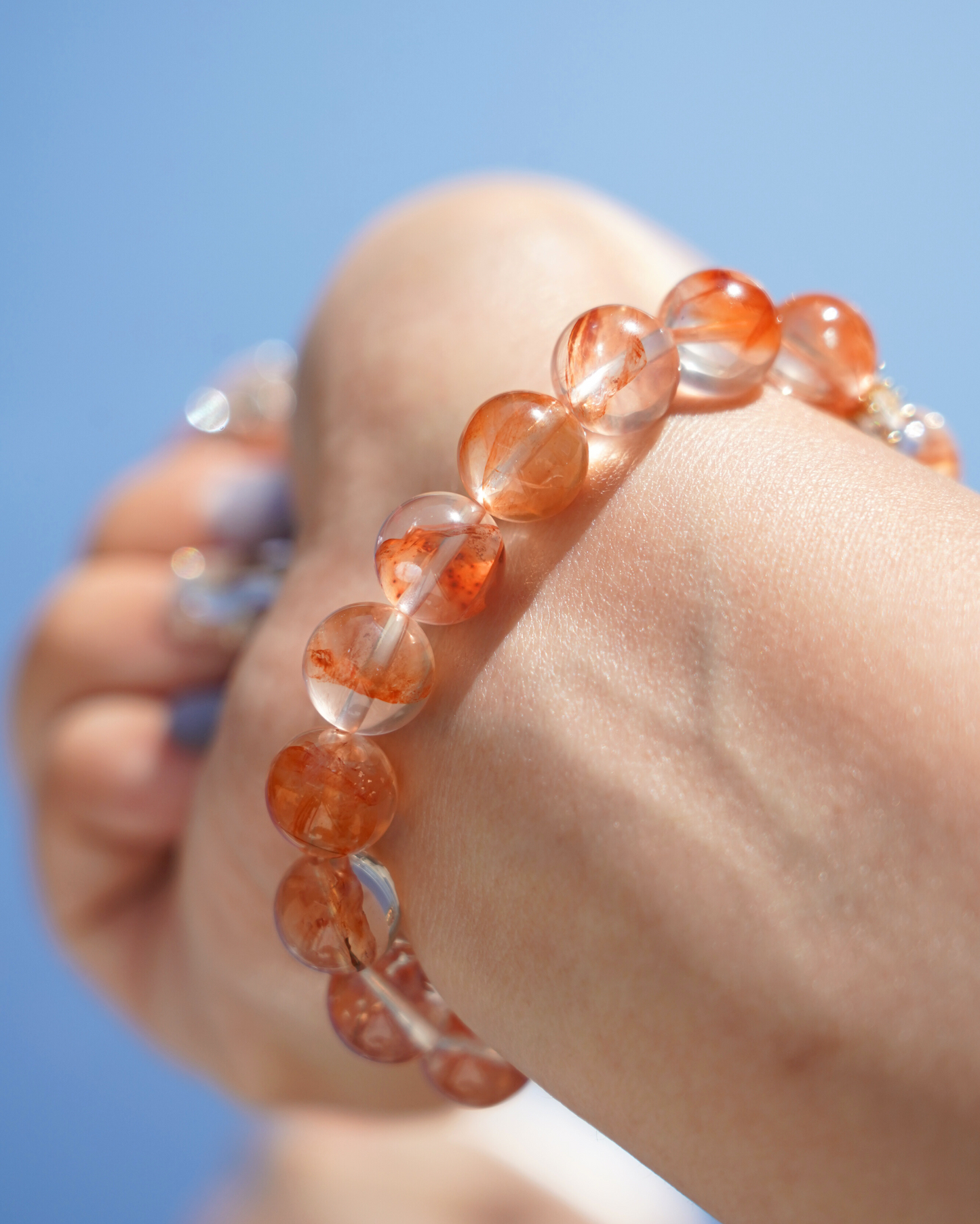 Radiant "Fanta" Hematoid Quartz Bracelet - Vitality & Joy | InnerMind Crystal