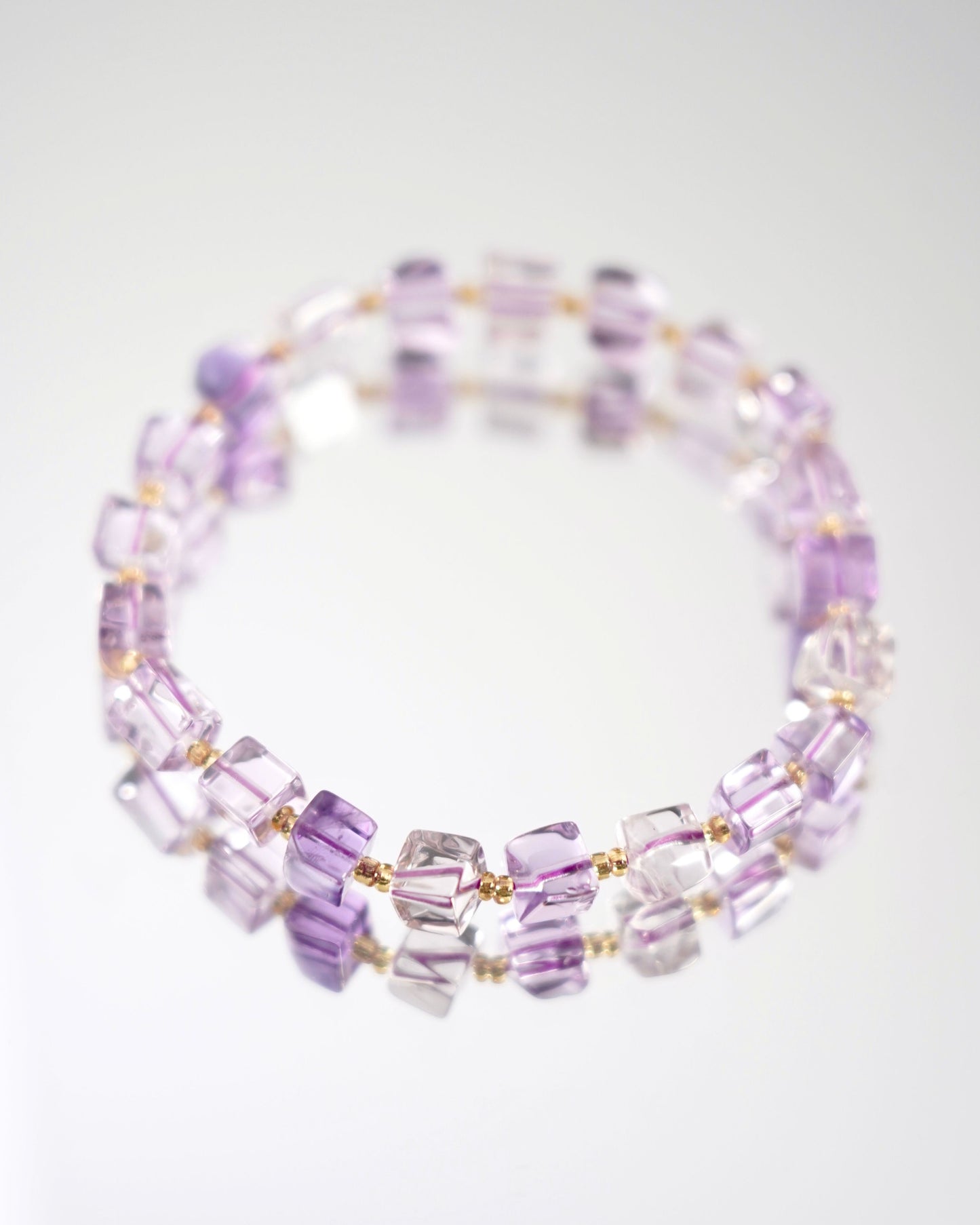The Amethyst "Sugar Cube" Bracelet: Elegance & Tranquility