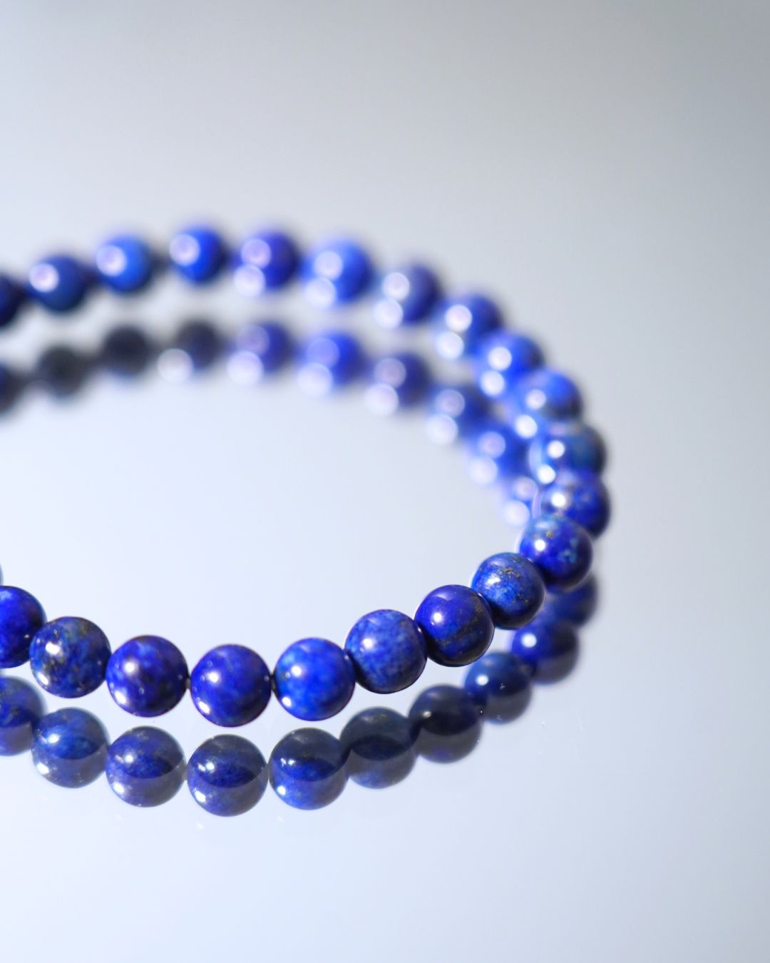 7mm Lapis Lazuli Smooth Rondelle Beads Bracelet | Royal Clarity Bracelet | Throat Chakra