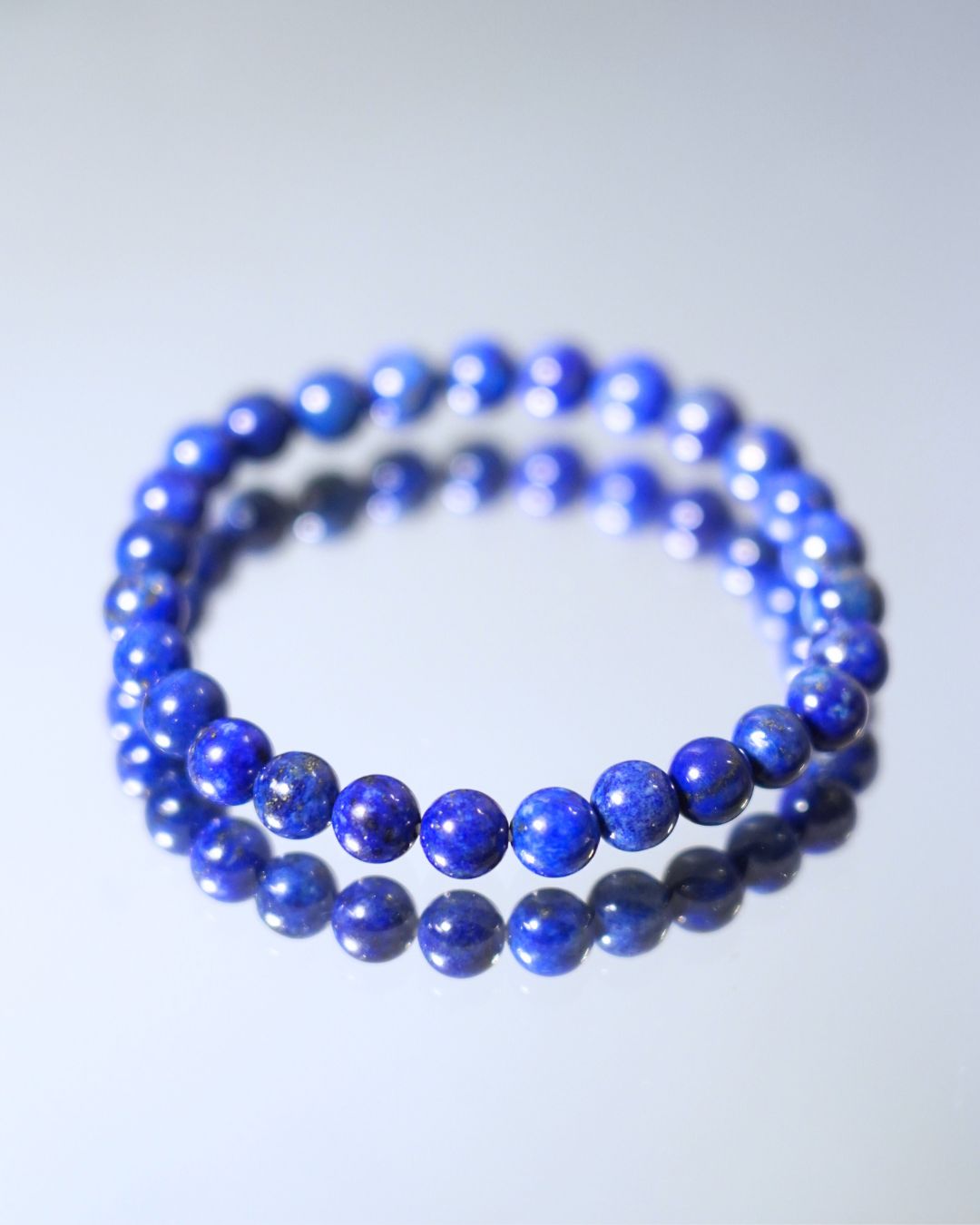 7mm Lapis Lazuli Smooth Rondelle Beads Bracelet | Royal Clarity Bracelet | Throat Chakra
