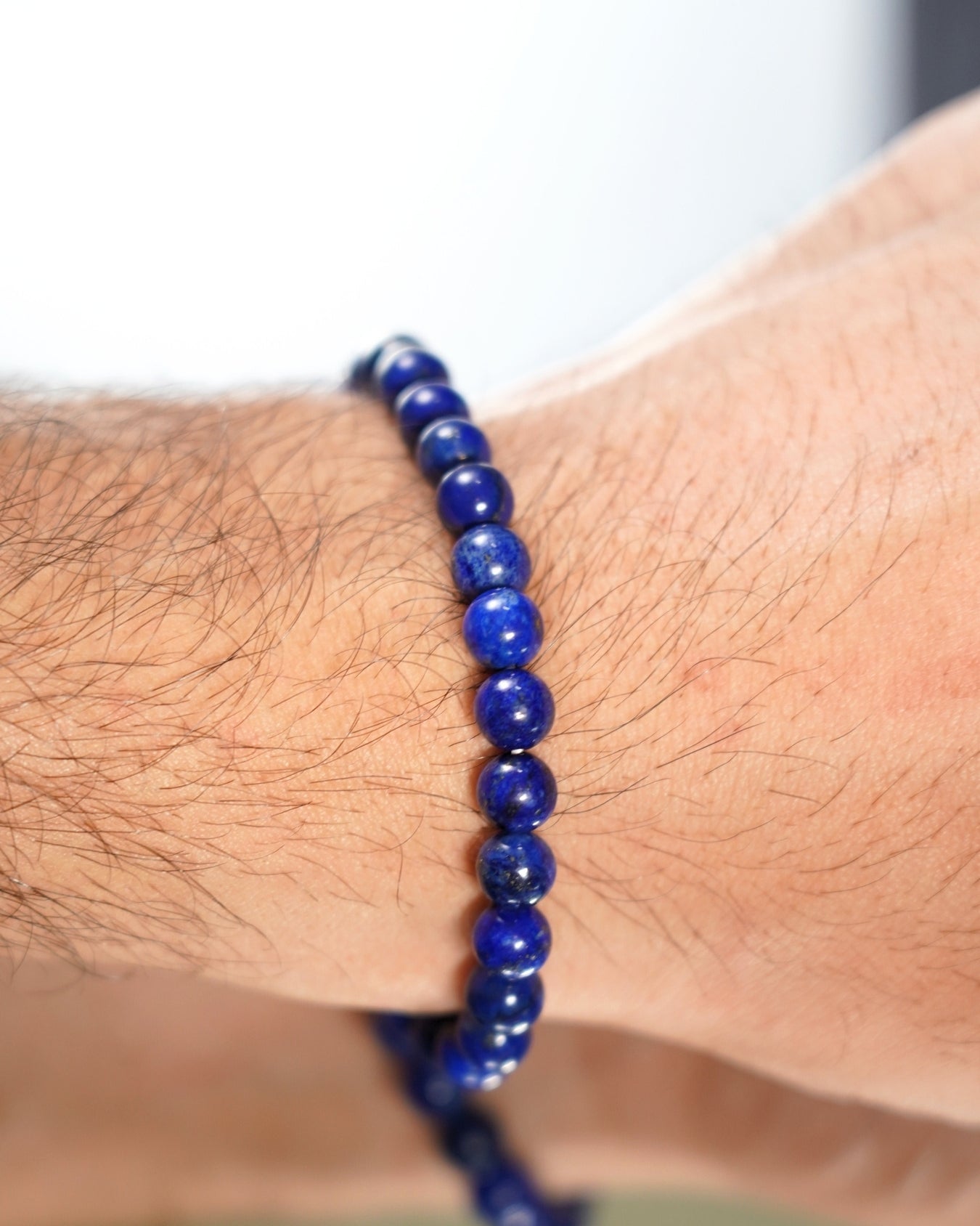 7mm Lapis Lazuli Smooth Rondelle Beads Bracelet | Royal Clarity Bracelet | Throat Chakra