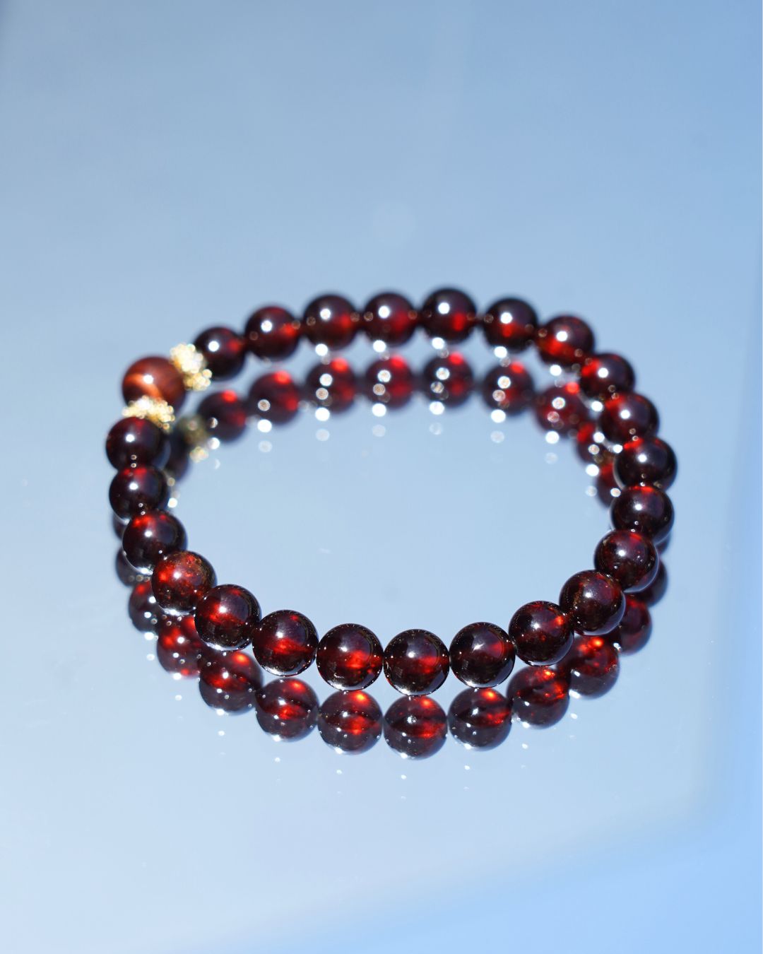 7mm Garnet and Tiger’s Eye Bracelet | Vital Flame Bracelet | Root Chakra