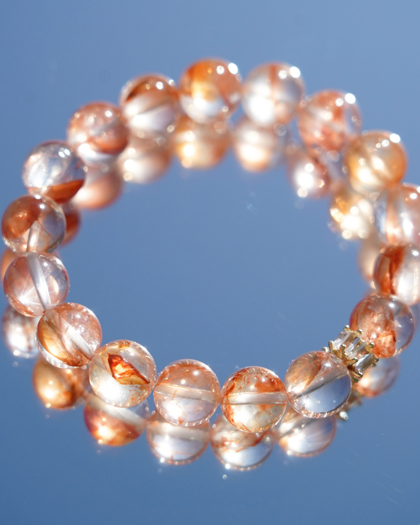 Radiant "Fanta" Hematoid Quartz Bracelet - Vitality & Joy | InnerMind Crystal