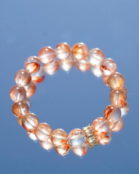 Radiant "Fanta" Hematoid Quartz Bracelet - Vitality & Joy | InnerMind Crystal