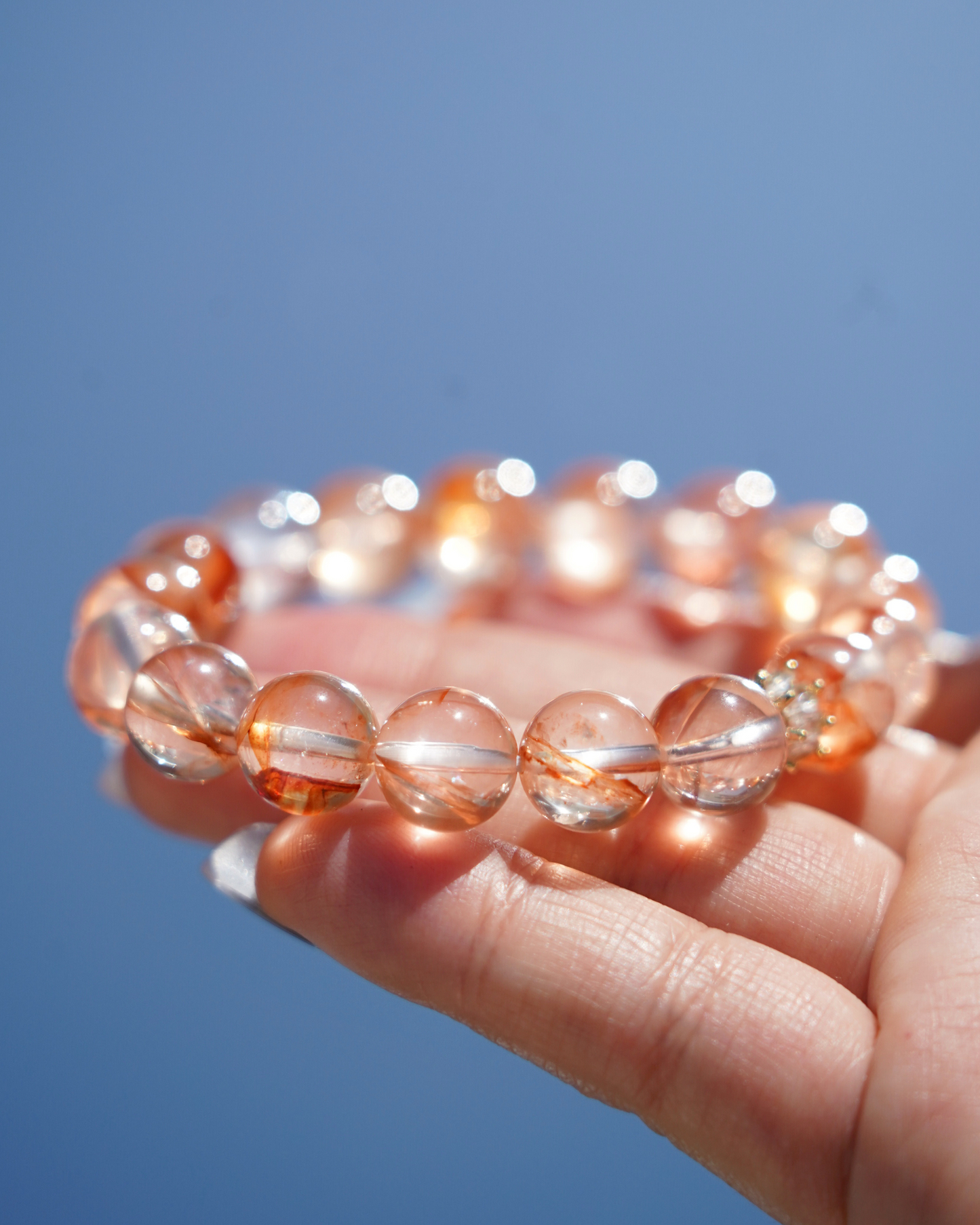 Radiant "Fanta" Hematoid Quartz Bracelet - Vitality & Joy | InnerMind Crystal