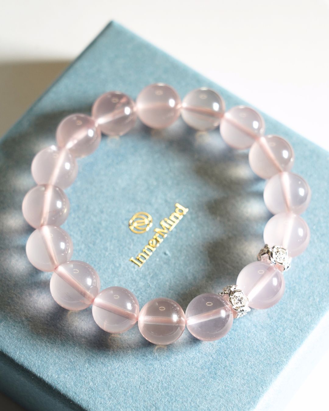 Natural 11mm Madagascar Rose Quartz Smooth Rondelle Beads Bracelet | Rose Radiance Bracelet | Heart Chakra